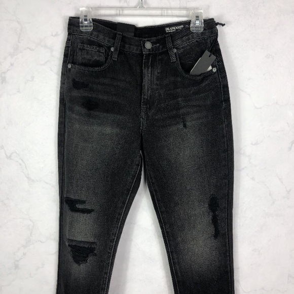 [BLANK-NYC] Black High Rise Distressed Jeans - Picture 4 of 4